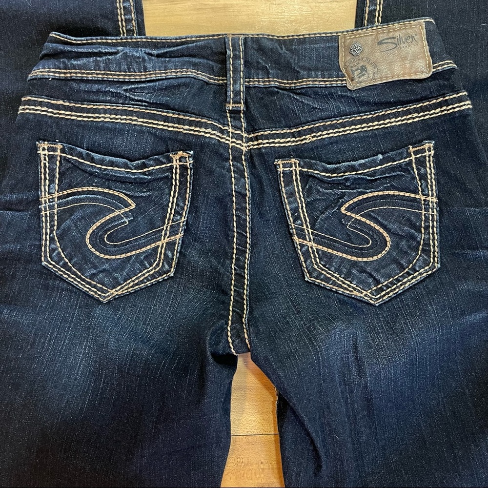 Silver Suki Fluid Mid Straight Jeans W 26/ L 32